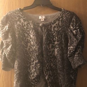 Zebra print open Worthington cardigan